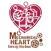 Stencil Καρδιά και γρανάζια 20x15cm - Stamperia