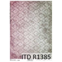 Ριζόχαρτο ITD σχέδιο μπαρόκ ροζ πράσινο 29.7x21cm