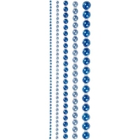 Πέρλες μισές  - 2-8 mm - Μπλε - 140 τεμ.