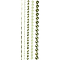 Πέρλες μισές  - 2-8 mm - Πράσινο - 140 τεμ.