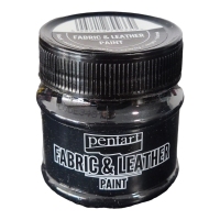 Χρώμα Δέρματος και υφάσματος 50 ml Pentart - Black