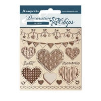 Διακοσμητικό Chipboard DayDream Hearts 14x14cm Stamperia