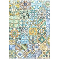 Ριζόχαρτο Blue Dreams Tiles A4 Stamperia